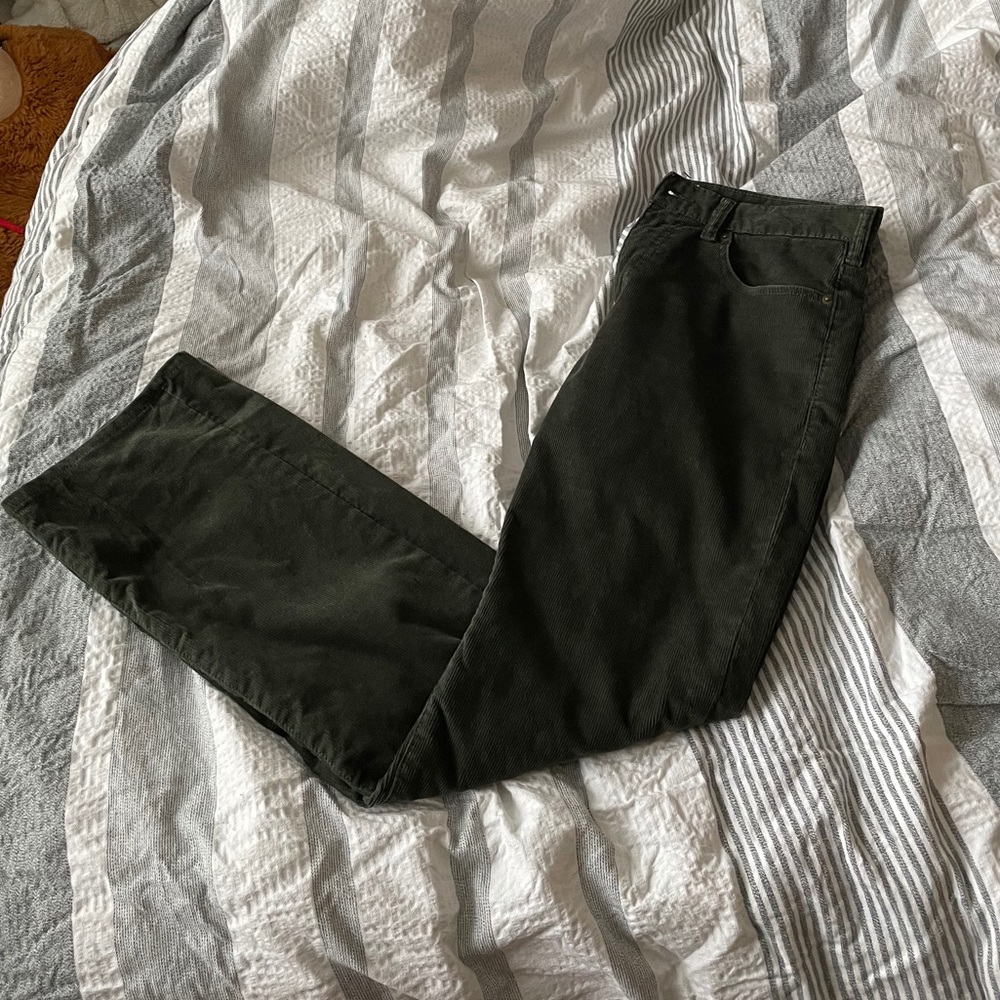 forest green corduroy pants